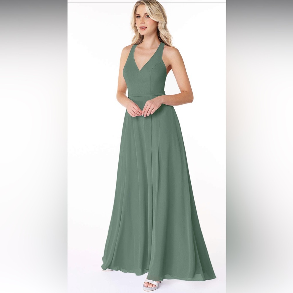 Azazie Bridesmaid Dress - Mimi - Eucalyptus
